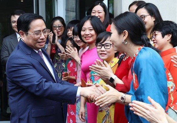 Le PM rencontre des intellectuels, jeunes et étudiants vietnamiens aux Etats-Unis