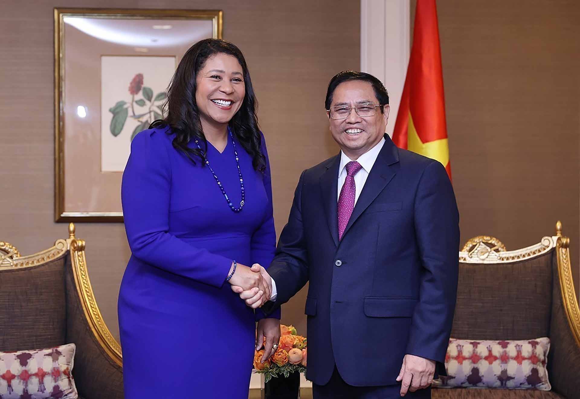 Le PM Pham Minh Chinh reçoit la maire de San Francisco