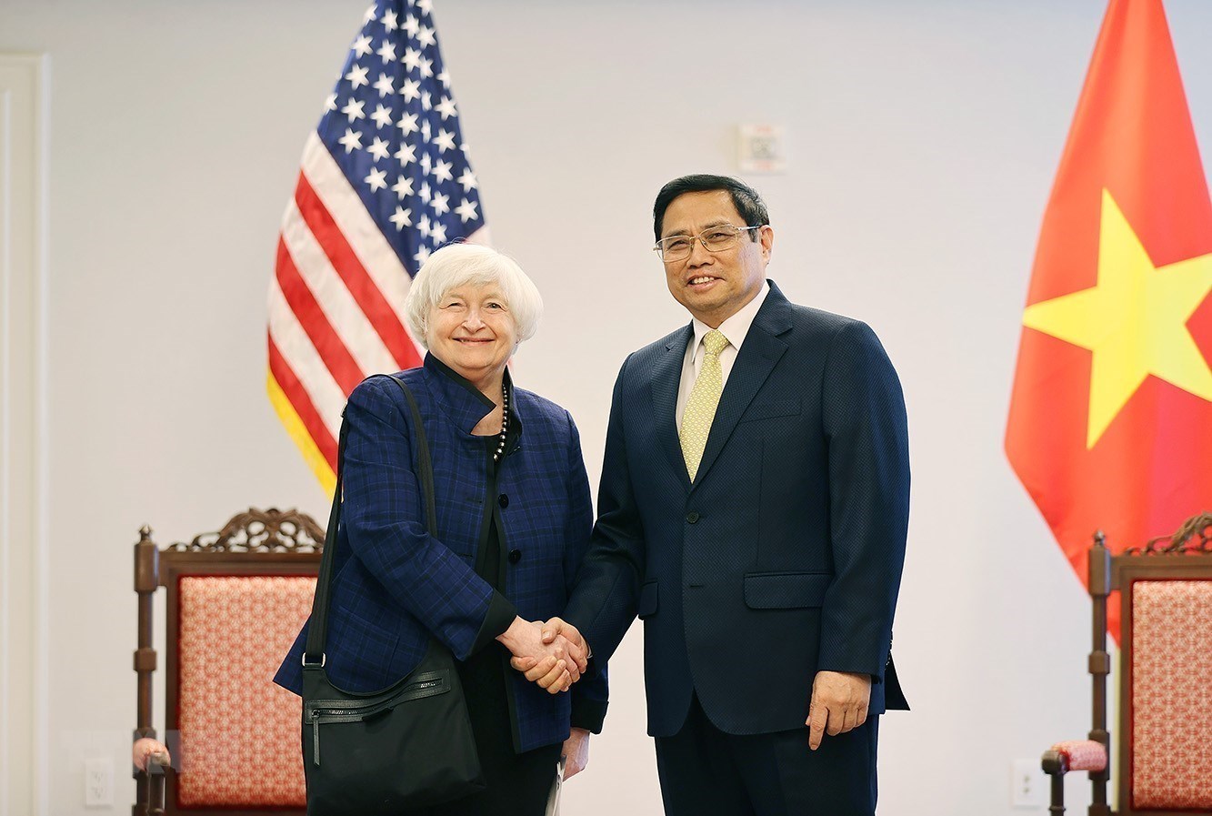 Le Premier ministre Pham Minh Chinh rencontre la secrétaire au Trésor des États-Unis