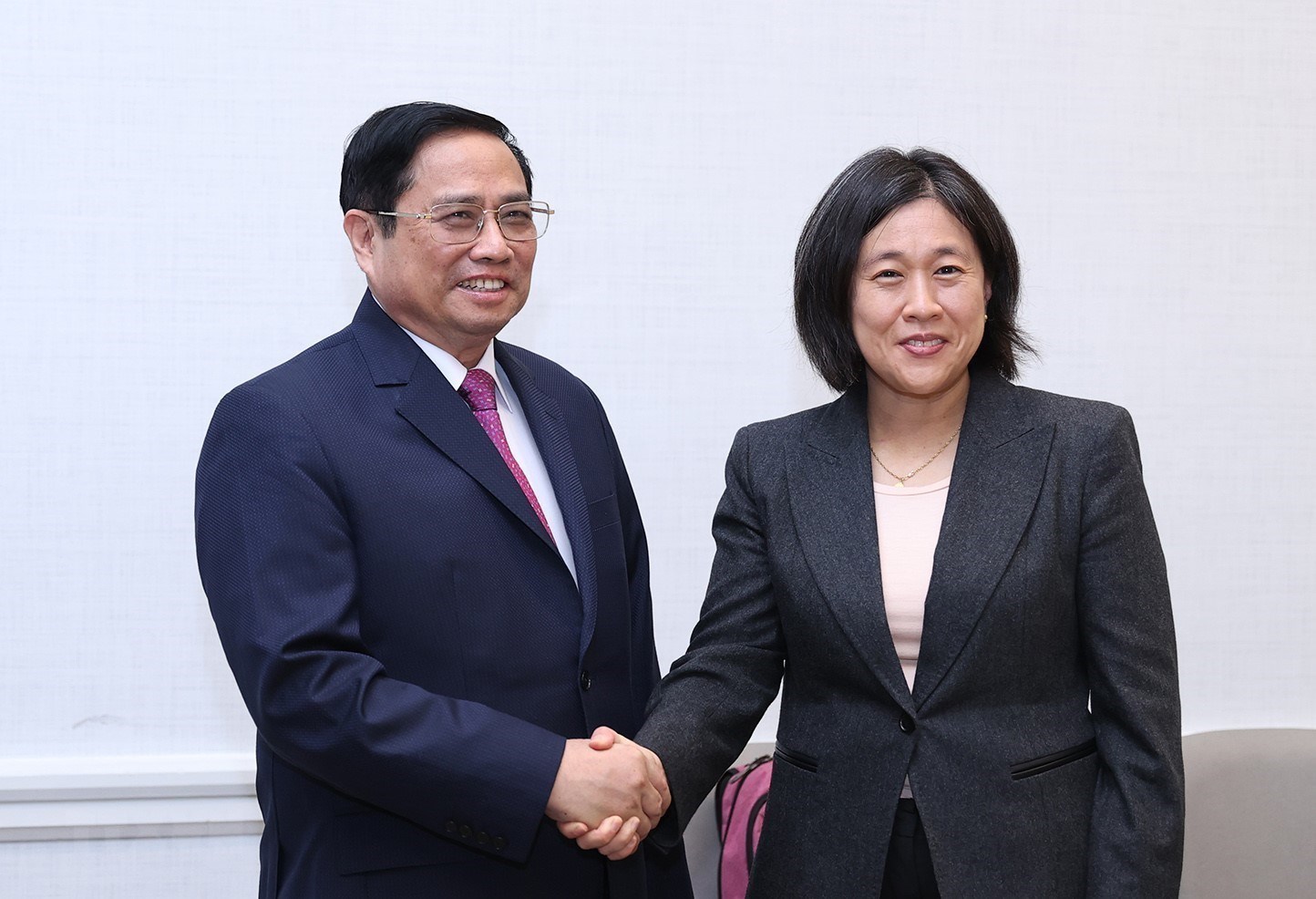 Le PM Pham Minh Chinh rencontre la représentante au Commerce des États‑Unis