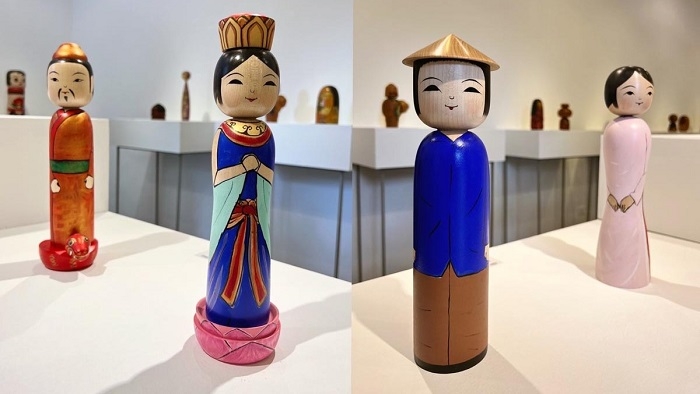 Une exposition à Hanoi présente l art des poupées en bois japonaises