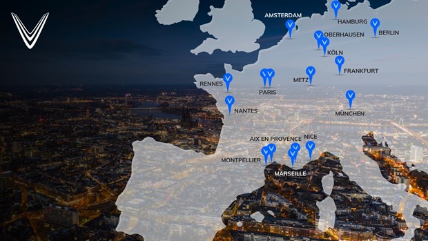 VinFast ouvrira plus de 50 centres de vente en Allemagne, en France et aux Pays-Bas