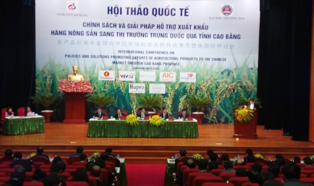 “农产品经高平省销向中国市场的有关扶持政策及措施 ”国际研讨会开幕