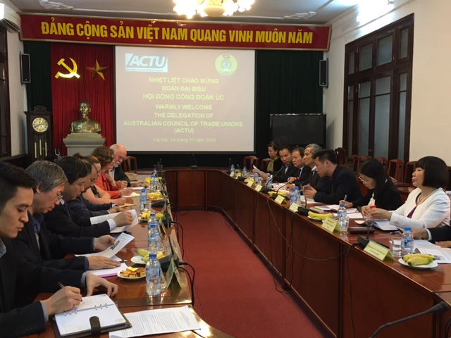 增强越南和澳大利亚两国工会间的合作