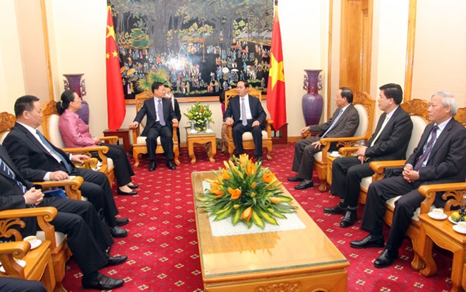 越南公安部长陈大光会见中国公安部高级代表团