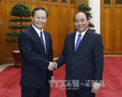 阮春福总理会见中国广西壮族自治区党委书记彭清华