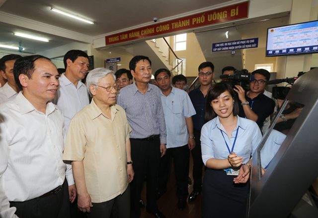 越共中央总书记阮富仲莅临广宁省调研