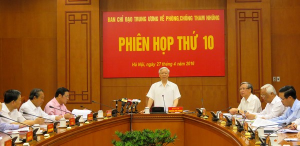 越共中央反腐败指导委员会召开第十次会议