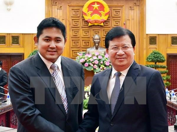 政府副总理郑廷勇会见文莱王子阿都卡辉