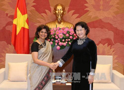 国会主席阮氏金银会见联合国常驻越南协调员普拉蒂巴·梅塔