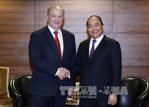政府总理阮春福接见俄罗斯联邦共产党主席久加诺夫
