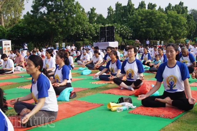 越南参加在印度举行的国际瑜伽日