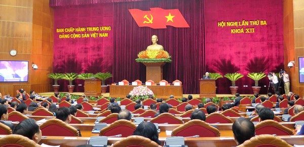 越共十二届三中全会闭幕会新闻公报