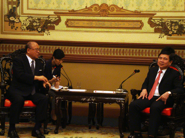 胡志明市领导会见日越友好议员联盟特别顾问