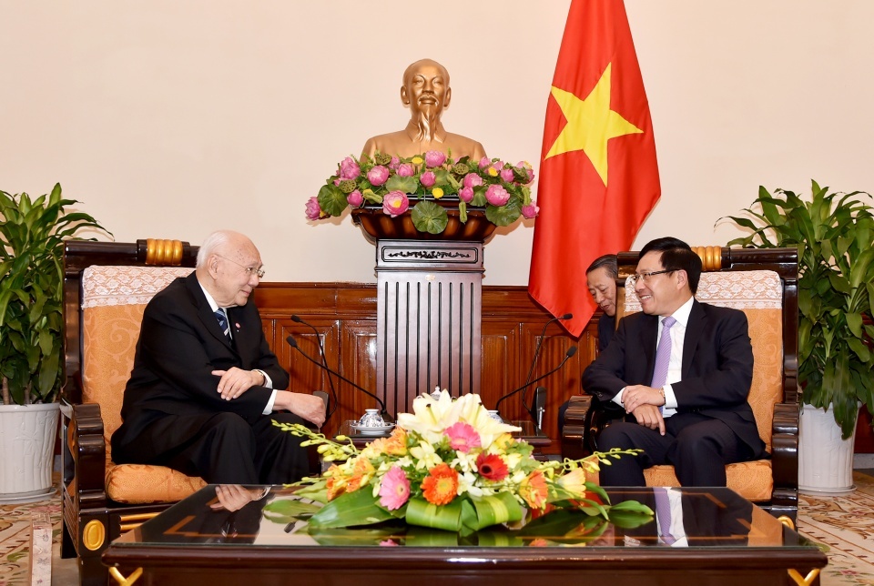 政府副总理兼外交部长范平明会见泰国前副总理兼外长披猜•拉达军