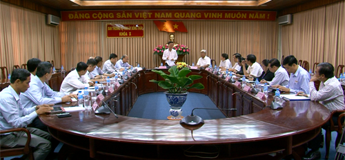 中央宣教部长武文赏与同塔省委常委会座谈