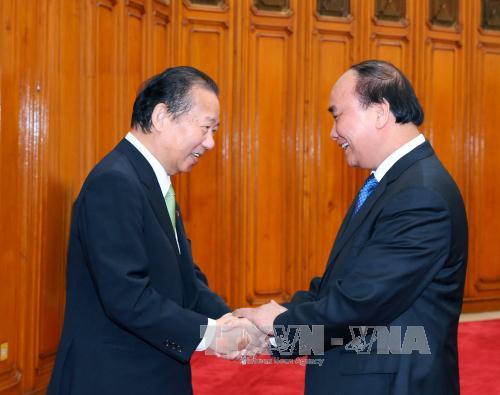 越南政府总理阮春福会见日本自民党干事长二阶俊博