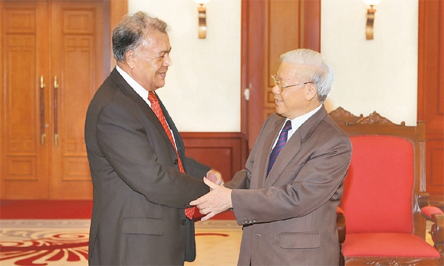 越共中央总书记阮富仲会见墨西哥劳动党代表团