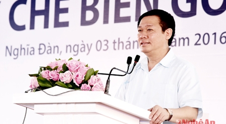 越南政府副总理王廷惠出席义安省木材加工厂落成典礼