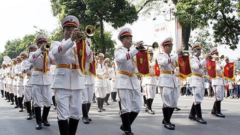 越南参加在日本举行的世界警察音乐会