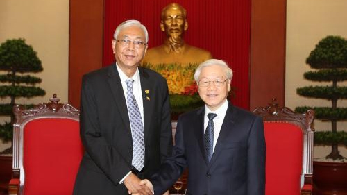 缅甸总统吴廷觉圆满结束对越南进行的国事访问