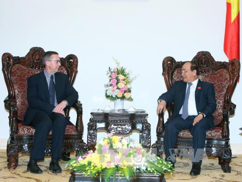 政府总理阮春福会见新西兰怀卡托大学校长奎格力教授