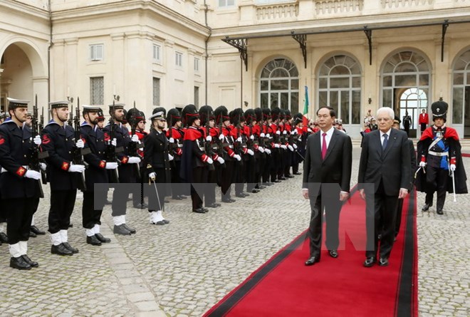 越南一向重视发展与意大利的战略伙伴关系