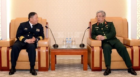 国防部副部长阮志咏会见中共中央军委国际军事合作办公室主任关友飞