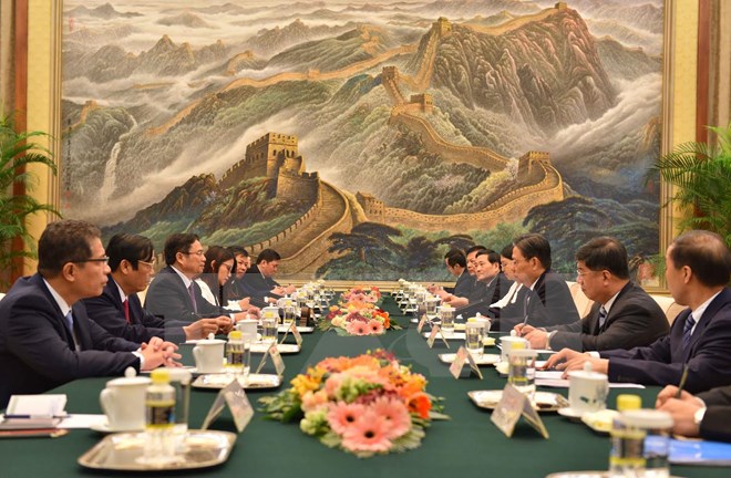 越共中央组织部部长范明政访问中国