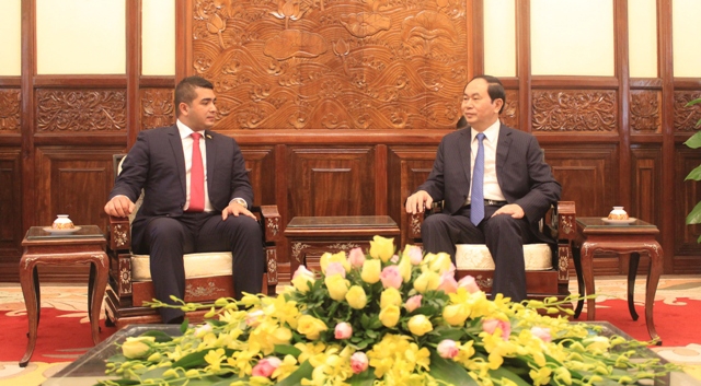 国家主席陈大光会见马达加斯加贸易促进代表团