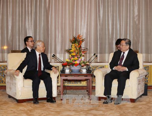 越共中央总书记阮富仲会见中国人民政治协商会议全国委员会主席俞正声