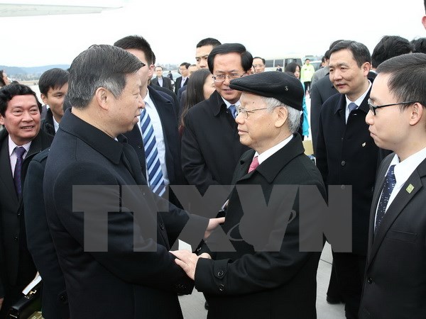 越共中央总书记结束正式访华之行