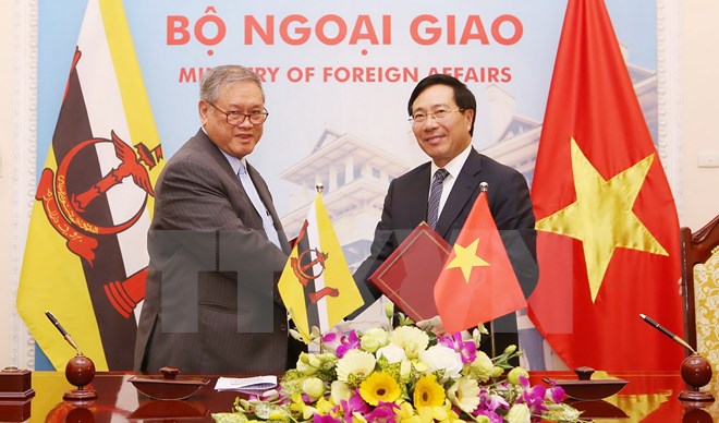 越南和文莱双边合作委员会第一次外交部长级会议在河内市举行