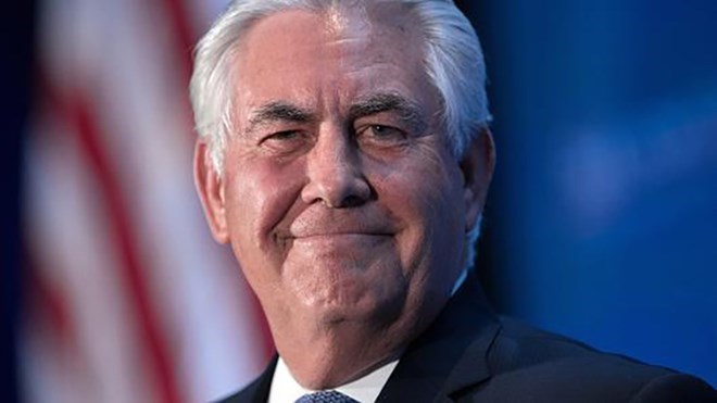 越南外交部电贺美国新任国务卿雷克斯•蒂勒森