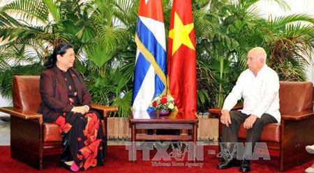 越南国会副主席丛氏放访问古巴的系列活动报道