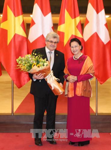 瑞士联邦院议长比绍夫贝尔格圆满结束对越南进行的正式访问