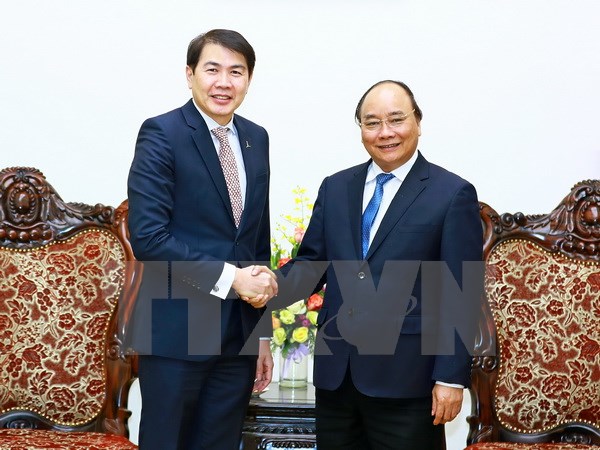 越南政府总理阮春福会见新加坡凯德集团总裁林明彦