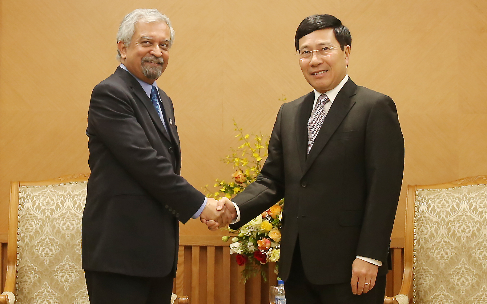 越南政府副总理兼外长范平明会见新任UNDP驻越南代表