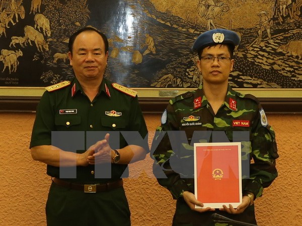 越南增派一位军官参加联合国维和行动