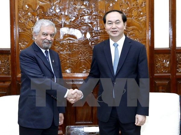 国家主席陈大光会见联合国驻越南协调员兼联合国开发计划署驻越南代表
