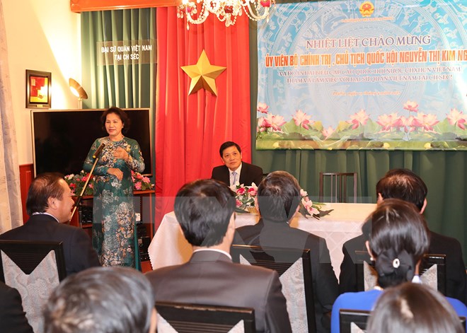 国会主席阮氏金银：越南一如既往支持并为越南驻外机构创造便利条件
