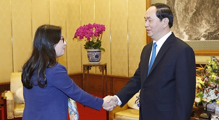 国家主席陈大光会见对越南投资的中国若干企业领导