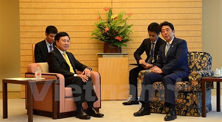 政府副总理兼外交部长范平明分别会见日本领导人