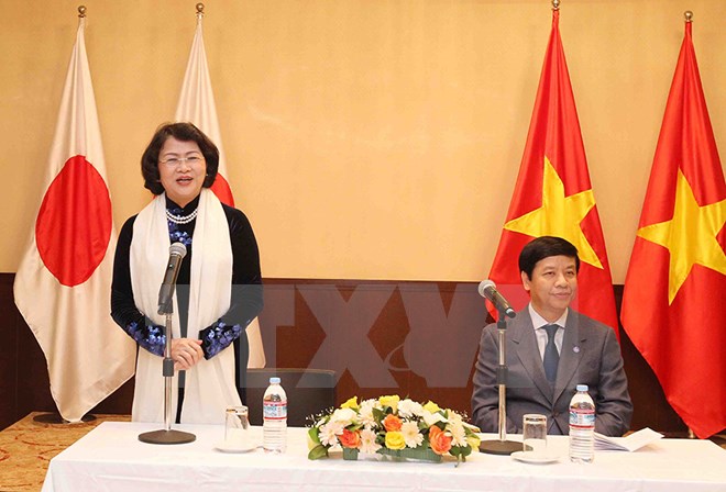 越南国家副主席邓氏玉盛对日本进行工作访问