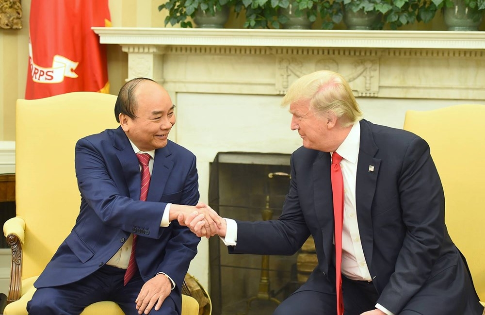 政府总理阮春福与美国总统唐纳德•特朗普举行会谈