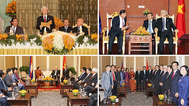 越共中央总书记阮富仲圆满结束对柬埔寨的国事访问