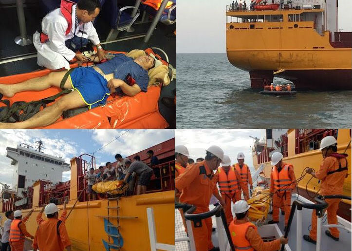 越南成功救助海上突患脑中风的一名中国籍船员