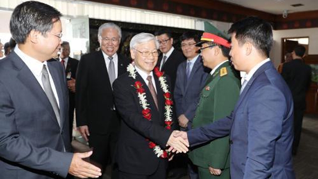 越共中央总书记阮富仲首次访问印尼