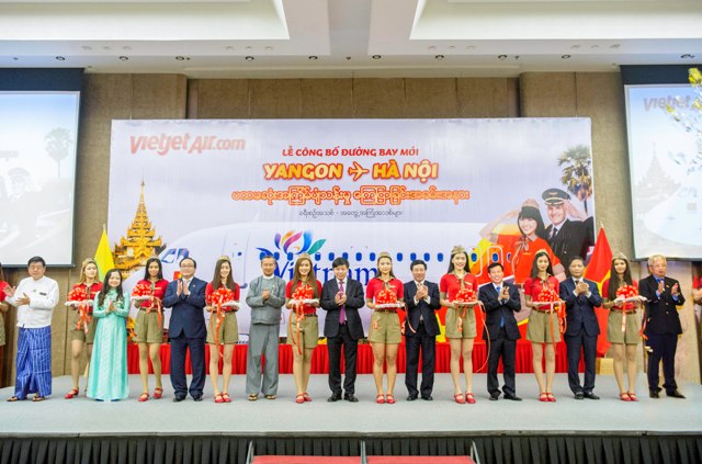 越捷航空公司开通第二条直飞缅甸航线