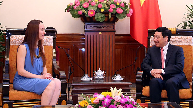 越南外交部长范平明会见墨西哥参议院外交委员会主席